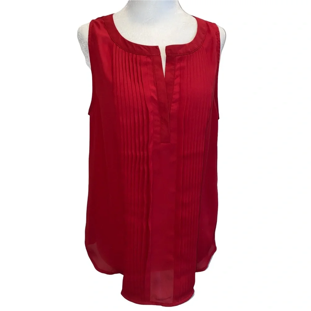 BKE NWT Red Sleeveless Blouse M - Picture 2 of 11